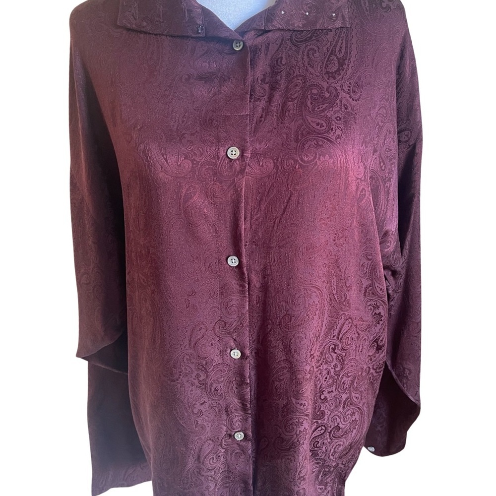 RALPH LAUREN SILK PAISLEY BLOUSE